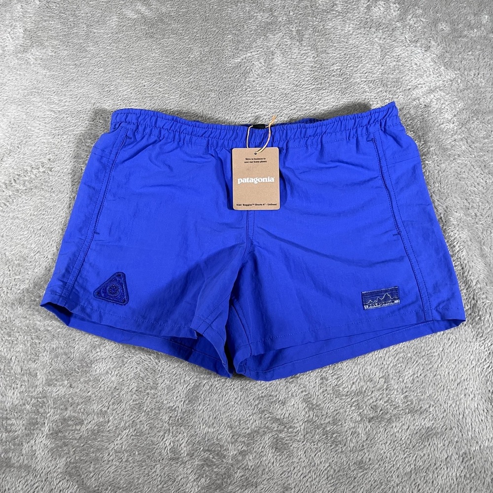 Patagonia Shorts Youth XL 14 Eddy Blue Baggies 4 In Unlined‎ Recycled Nylon